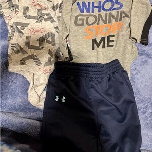 Under Armour Gray and Navy Baby Outfit Set
